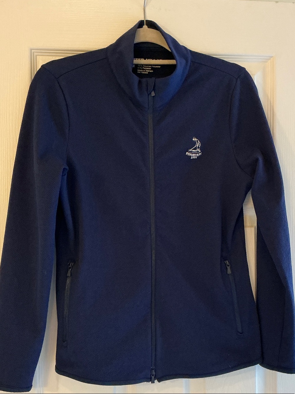 Pinehurst Peter Millar Women's Navy Zip-Front Jacket